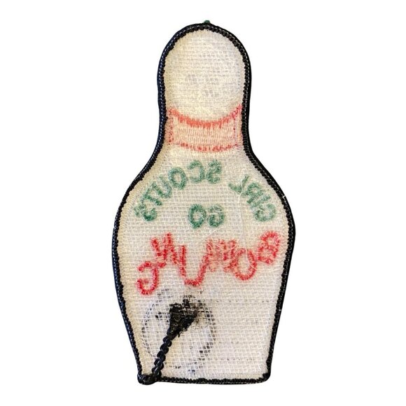 Girl Scouts Go Bowling Embroidered Patch - Picture 2 of 4
